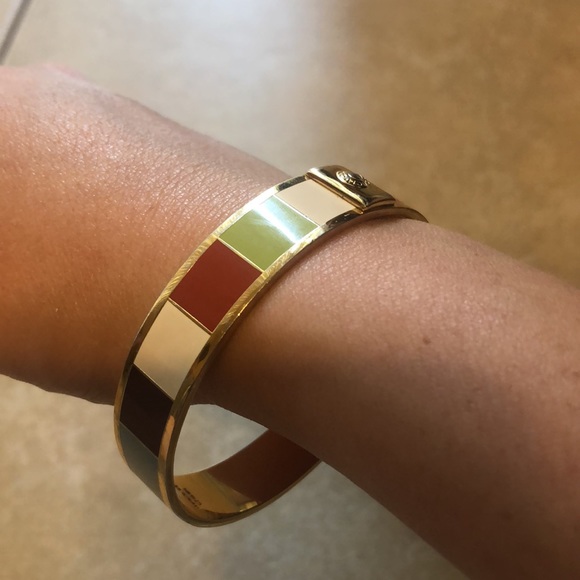 Women’s Coach multi color gold Bangle Bracelet - Picture 5 of 8